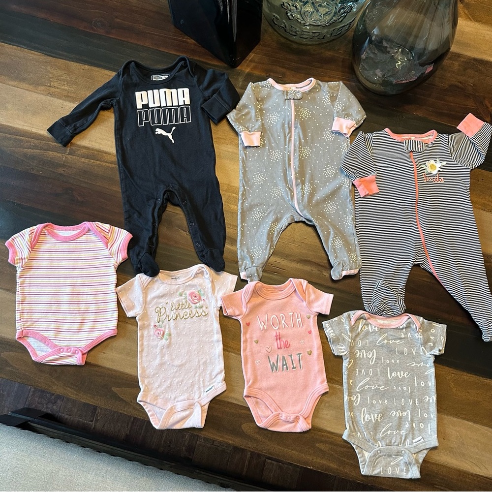 7PC Baby Girl Mixed Clothes Lot